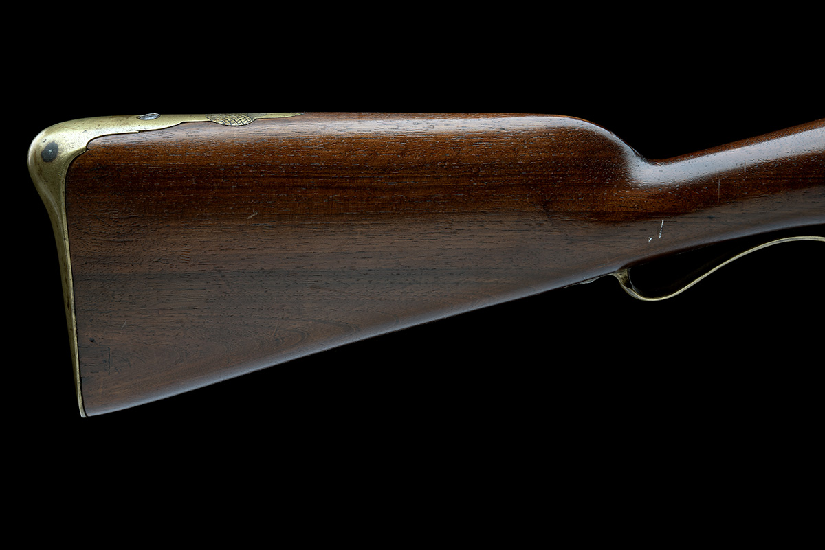 A 14-BORE FULL-STOCKED FLINTLOCK SPORTING GUN, SIGNATURE ERASED, CIRCA 1760, no visible serial - Image 5 of 9