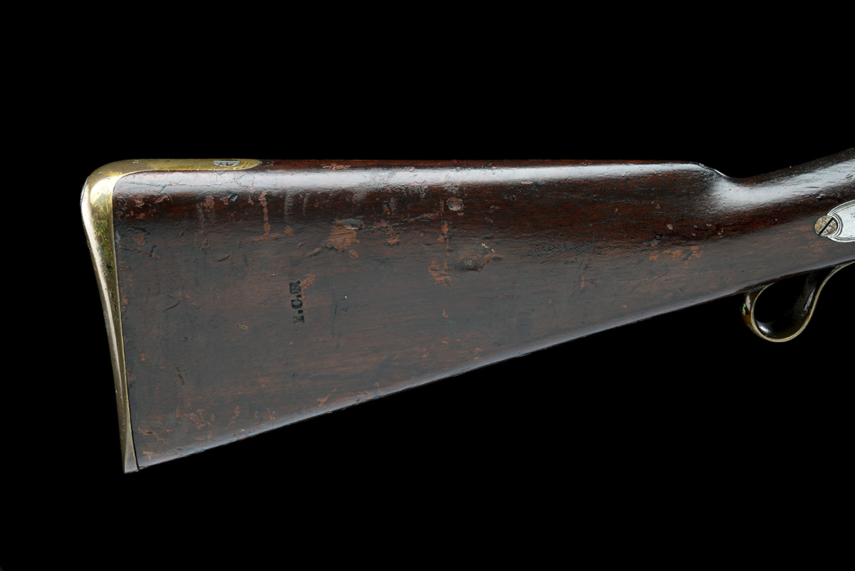 AN EXCEPTIONALLY RARE AND GOOD .73 FIRST PATTERN PERCUSSION VICTORIA CARBINE, CIRCA 1838, serial no. - Image 7 of 10