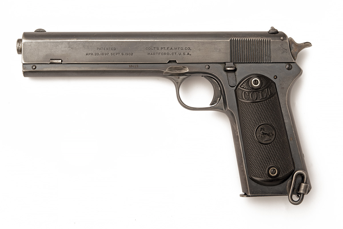 A .38 (RIMLESS SMOKELESS) COLT MODEL '1902 MILITARY' SEMI-AUTOMATIC PISTOL, re-numbered 13426, circa - Image 2 of 4