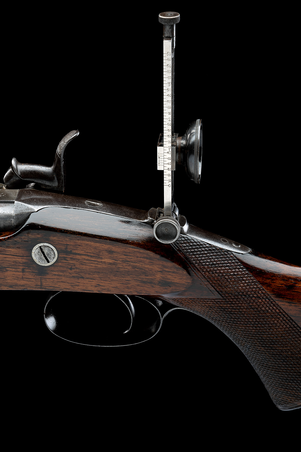 A .457 PERCUSSION METFORD-RIFLED MATCH RIFLE BY GEORGE GIBBS, BRISTOL, serial no. 1185, circa - Image 8 of 9