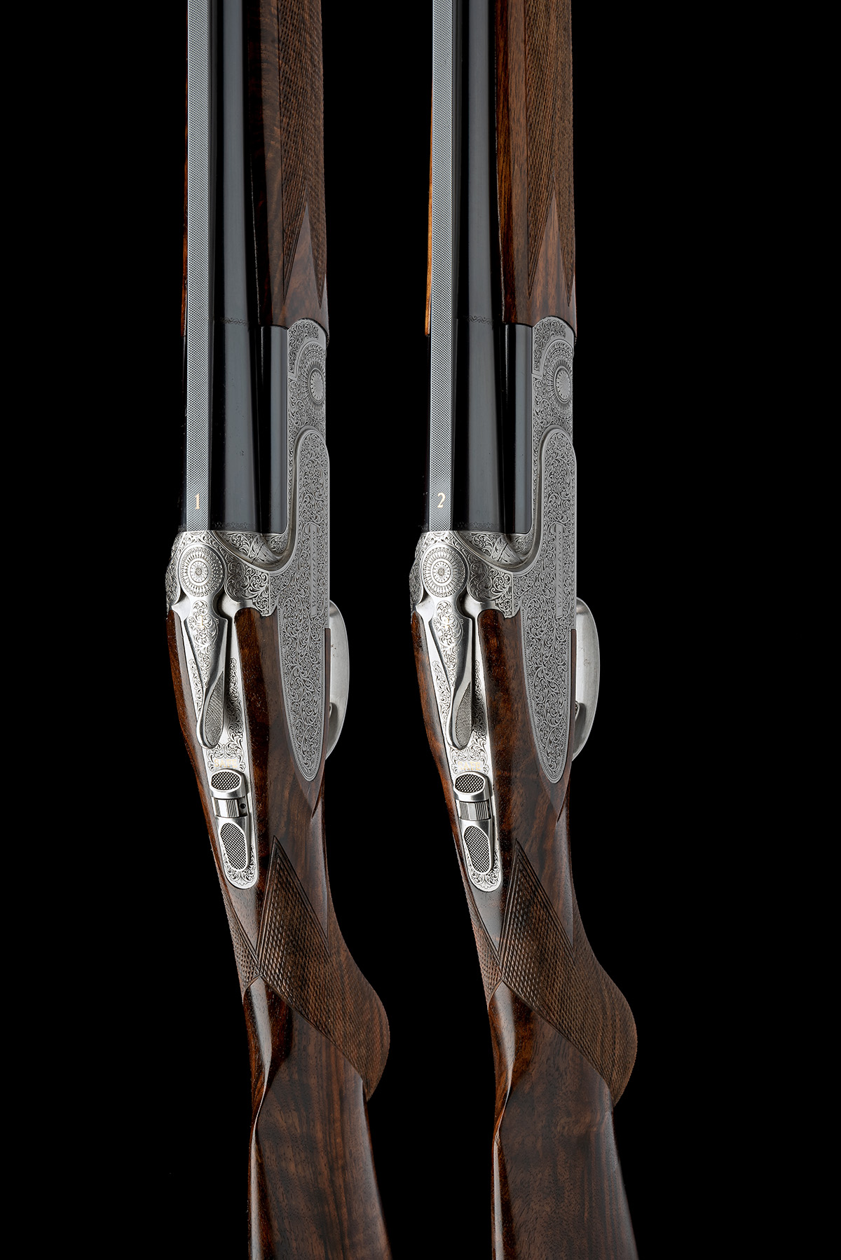 WILLIAM EVANS A PAIR OF 20-BORE (3IN.) 'ST. JAMES' SINGLE-TRIGGER SIDEPLATED OVER AND UNDER - Image 4 of 11