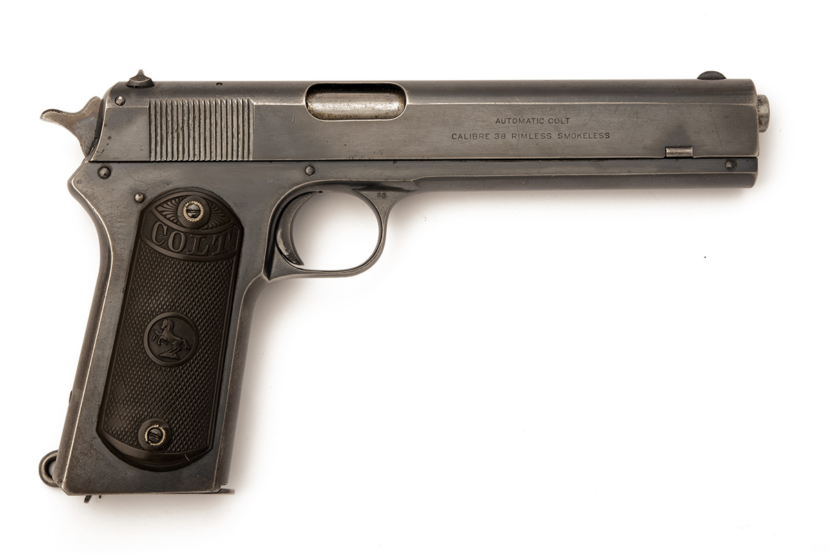 A .38 (RIMLESS SMOKELESS) COLT MODEL '1902 MILITARY' SEMI-AUTOMATIC PISTOL, re-numbered 13426, circa