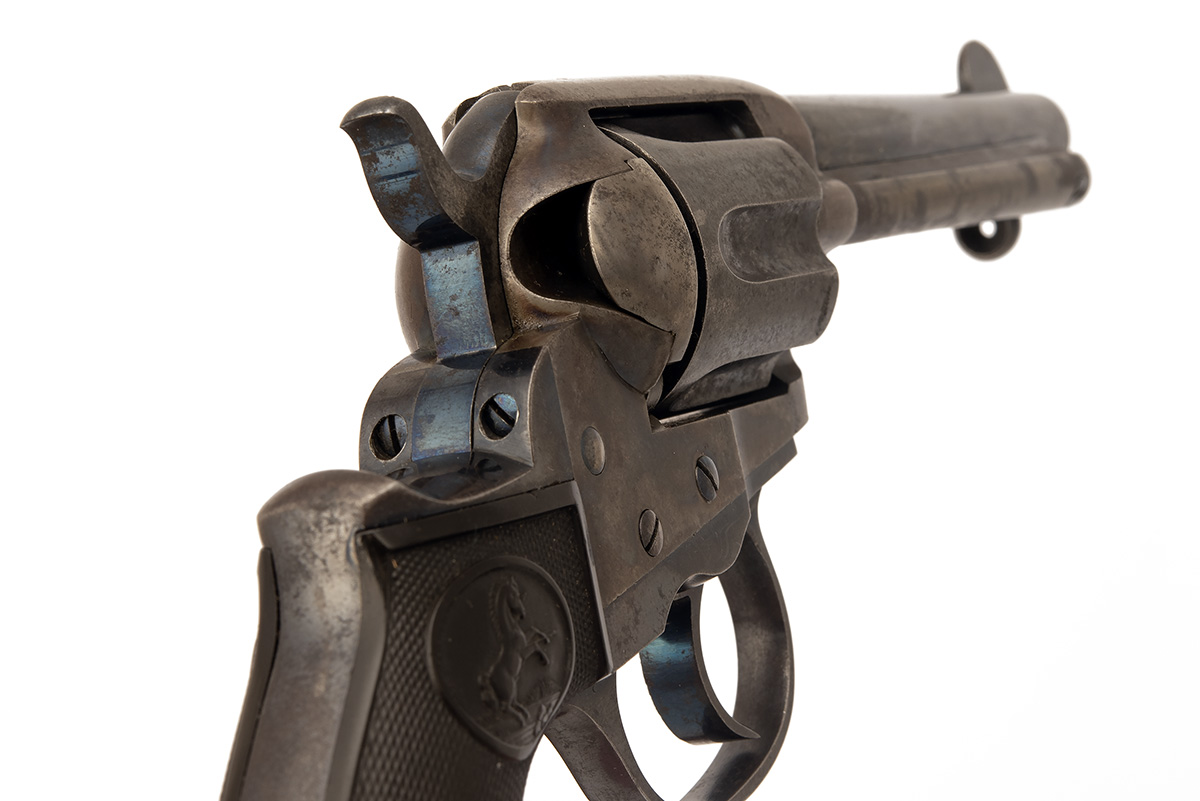 A .38 (LONG) COLT MODEL '1877 LIGHTNING' DOUBLE ACTION REVOLVER, serial no. 144369, for 1903, with - Image 3 of 5