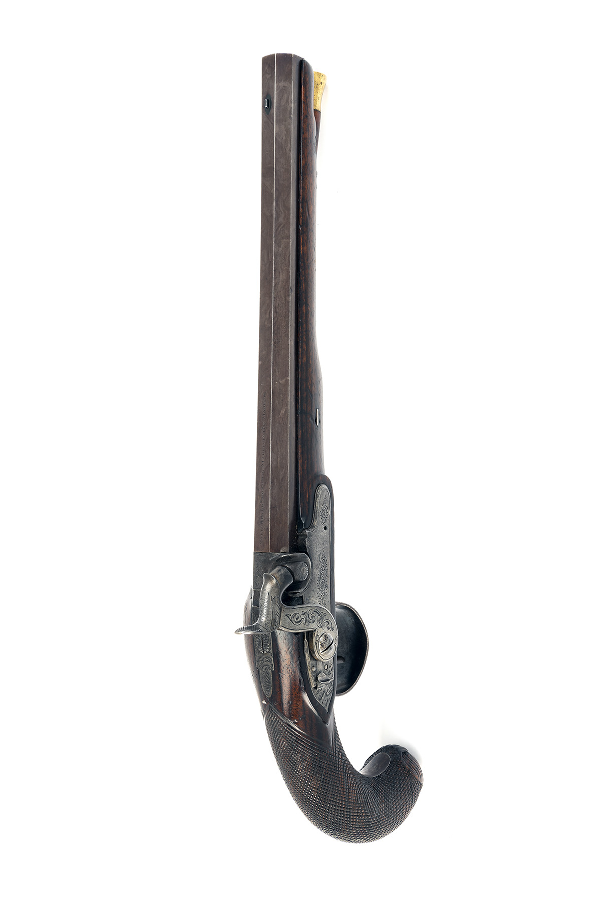 A GOOD 25-BORE PERCUSSION CONVERTED FROM FLINTLOCK DUELLING PISTOL BY MORTIMER, CIRCA 1800/35, no - Image 3 of 4