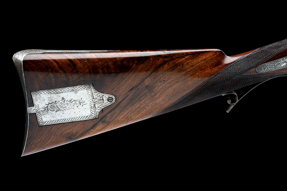 A MOST UNUSUAL AND RARE FOUR-BARRELLED 24-BORE PERCUSSION SPORTING GUN SIGNED JOHN BELLEW, no - Image 5 of 12