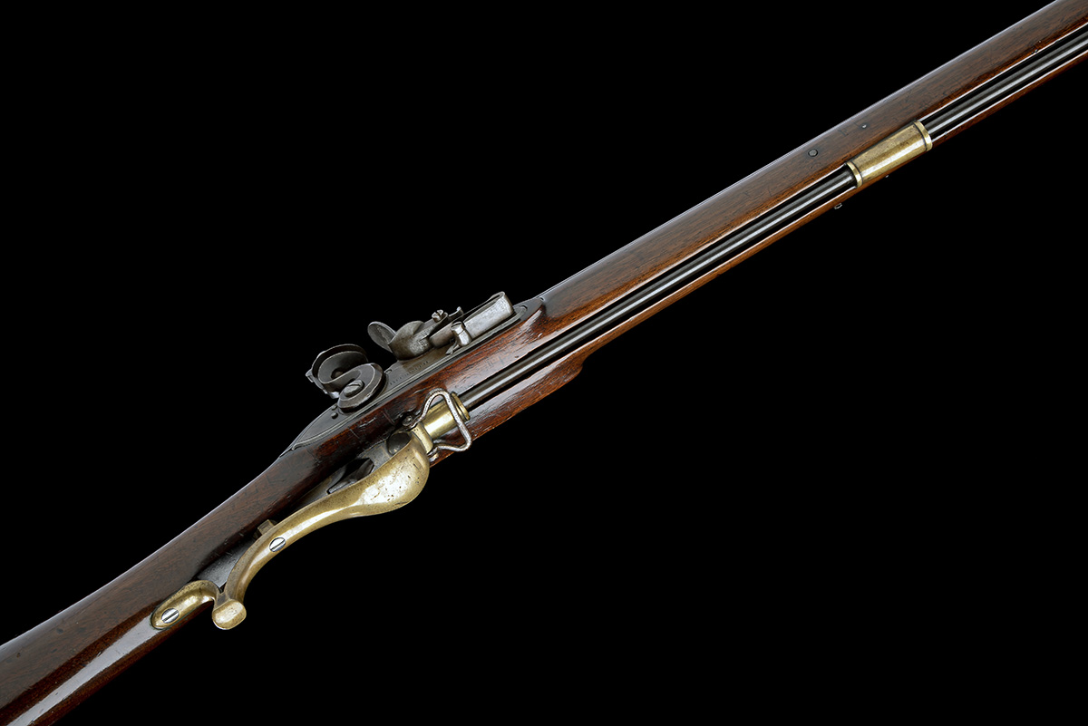 A .700 BAKER TYPE FLINTLOCK RIFLE BY BECKWITH, MARKED TO THE GRAY'S INN RIFLE CORPS, CIRCA 1798, - Image 3 of 9