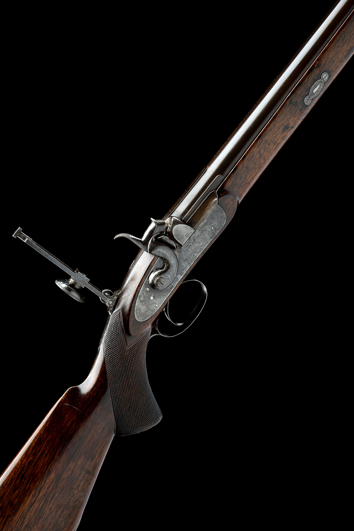 A .457 PERCUSSION METFORD-RIFLED MATCH RIFLE BY GEORGE GIBBS, BRISTOL, serial no. 1185, circa