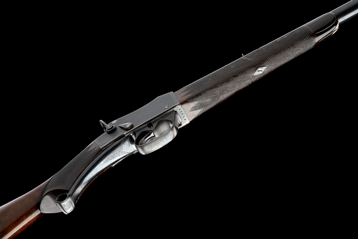 A GOOD .577/450 MARTINI HENRY SINGLE-SHOT SPORTING RIFLE SIGNED E.M. REILLY & CO., serial numbered - Image 3 of 8