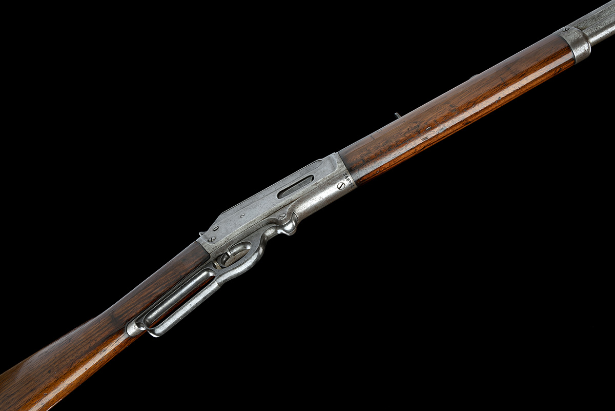 A .38-55 (WIN) MARLIN MODEL 1893 LEVER-ACTION SPORTING RIFLE, serial no. 348714, circa 1900, with - Image 3 of 8
