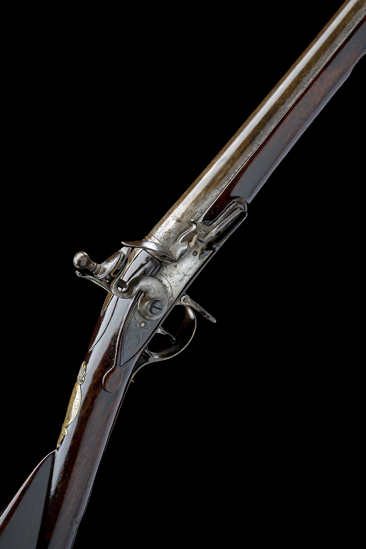 AN EARLY 14-BORE FLINTLOCK BIRDING-GUN SIGNED COLLUMBELL, LONDON, CIRCA 1740, serial no. 9, 37in.