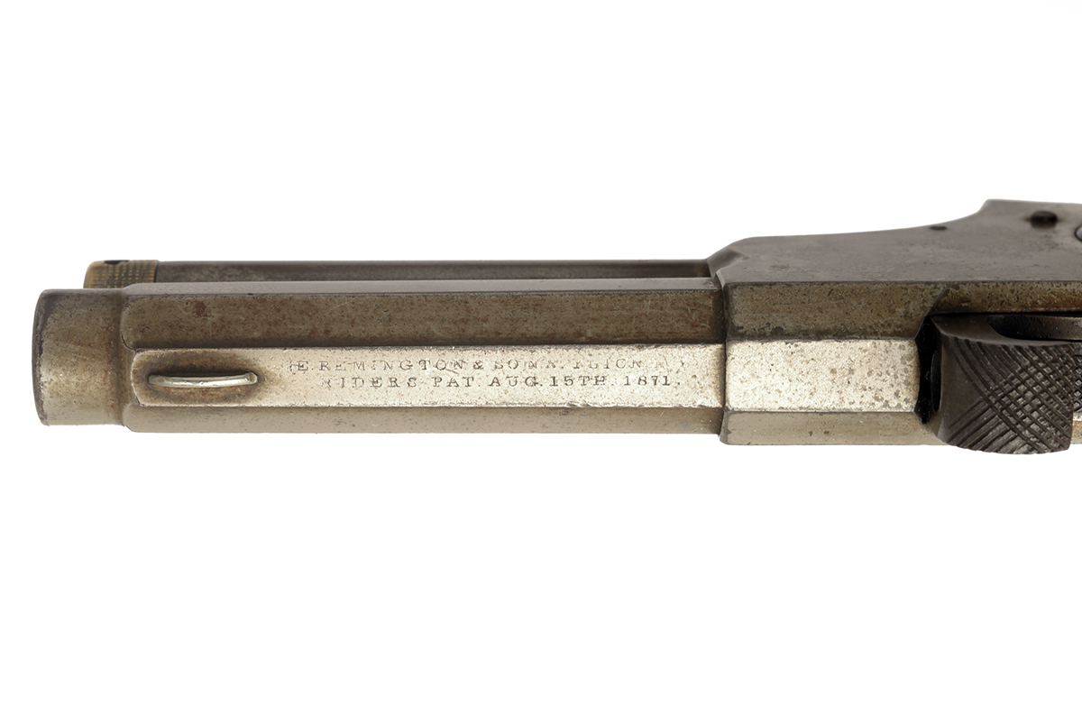 A SCARCE .32 (RIMFIRE) (EXTRA SHORT) REMINGTON RIDER MAGAZINE REPEATING POCKET PISTOL, CIRCA 1875, - Image 3 of 3