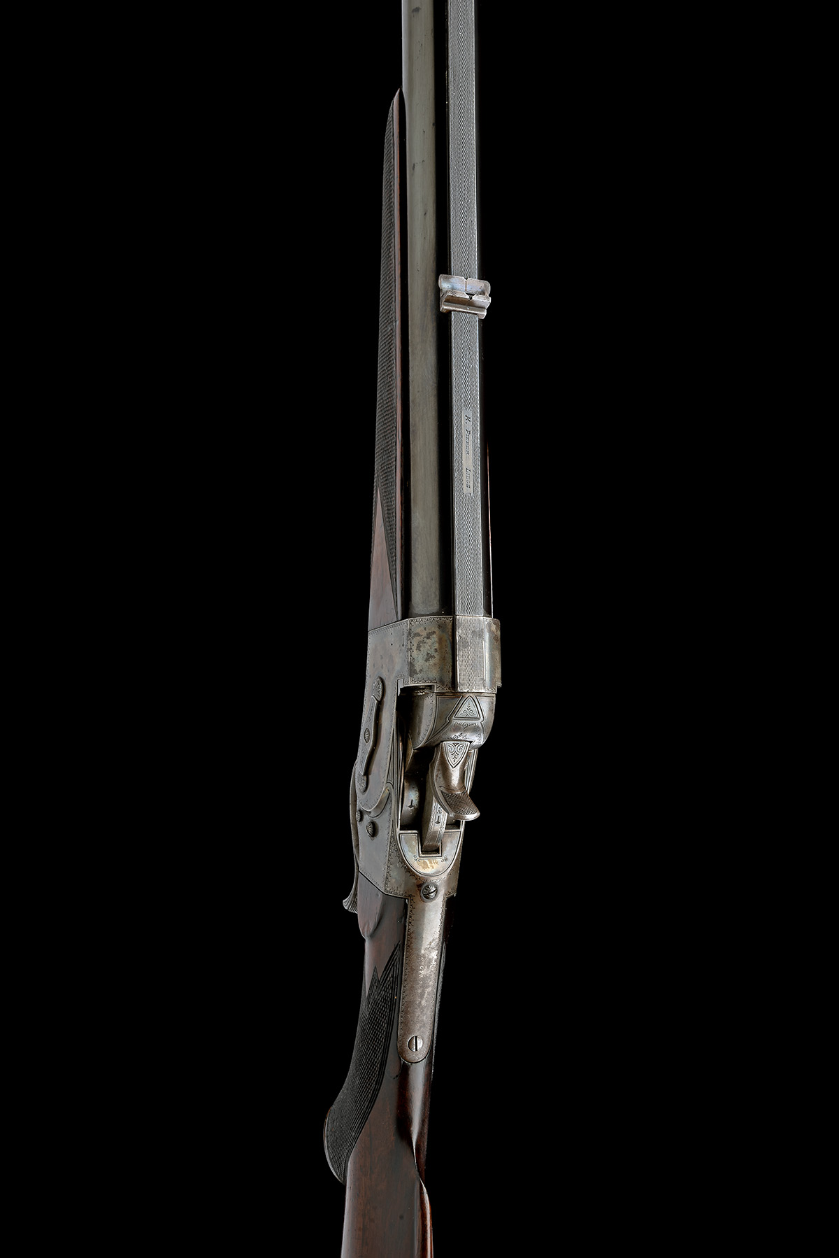 AN EXCEPTIONALLY RARE 7mm (RIMFIRE) SEVEN-SHOT ROLLING-BLOCK VOLLEY RIFLE SIGNED M. PIEPER, LIEGE, - Image 4 of 10