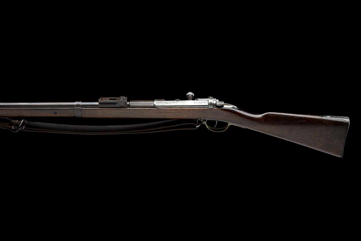 A GERMAN .43 (11.15 X 60mm) MAUSER MODEL 1871 BOLT ACTION SINGLE SHOT INFANTRY RIFLE, MADE AT AMBERG - Image 2 of 9