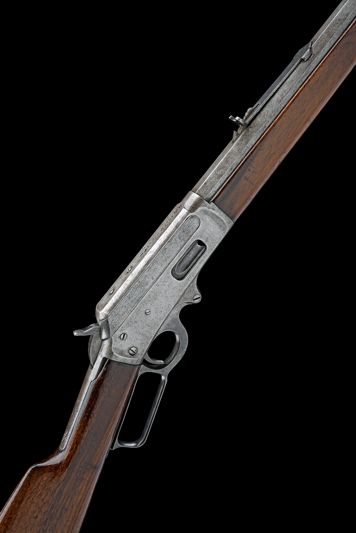 A .38-55 (WIN) MARLIN MODEL 1893 LEVER-ACTION SPORTING RIFLE, serial no. 348714, circa 1900, with