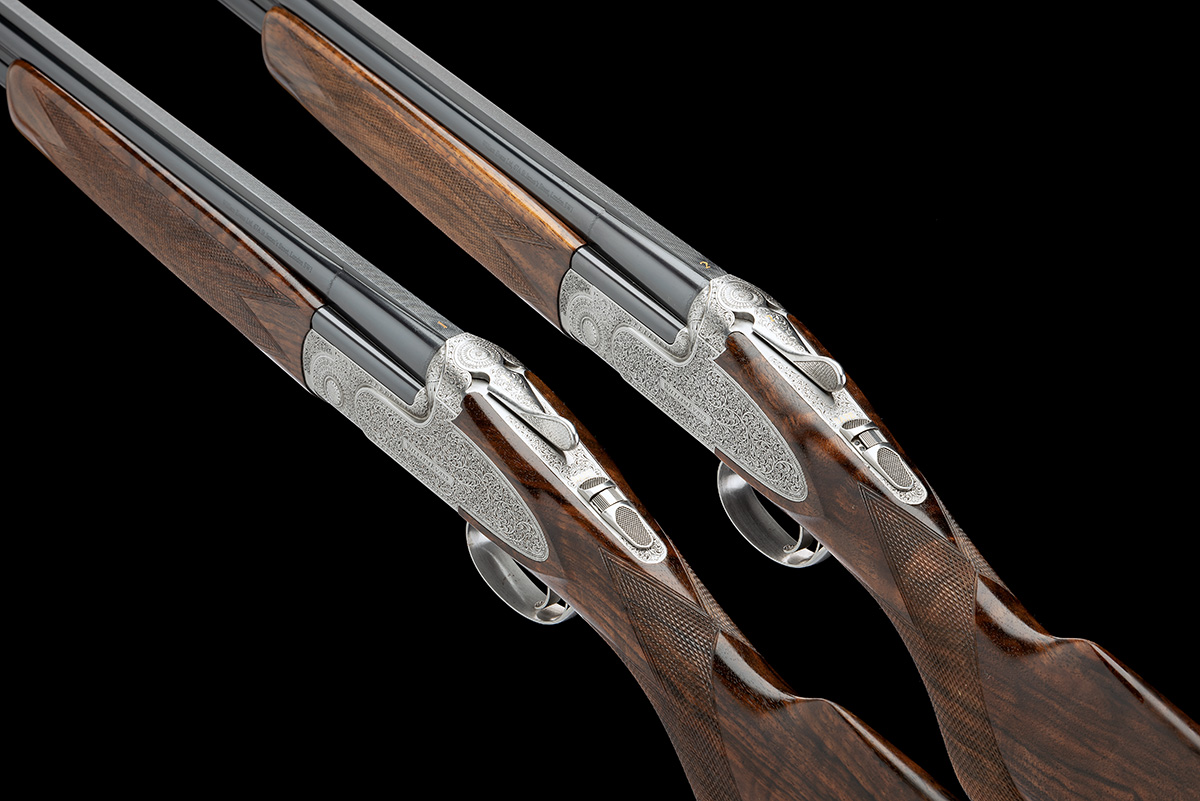 WILLIAM EVANS A PAIR OF 20-BORE (3IN.) 'ST. JAMES' SINGLE-TRIGGER SIDEPLATED OVER AND UNDER - Image 8 of 11