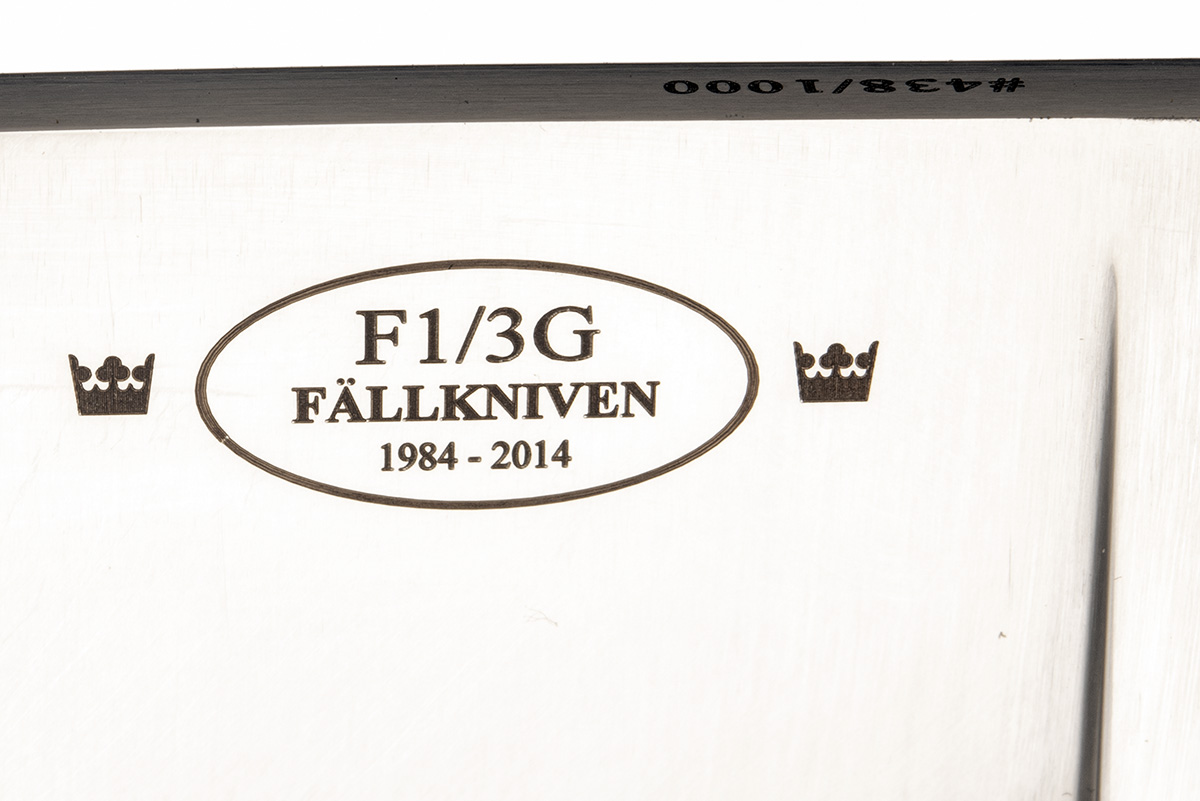 A SCARCE CASED FALLKNIVEN LIMITED EDITION F1/3G KNIFE, serial no. 438, of 1000 produced to celebrate - Image 3 of 4