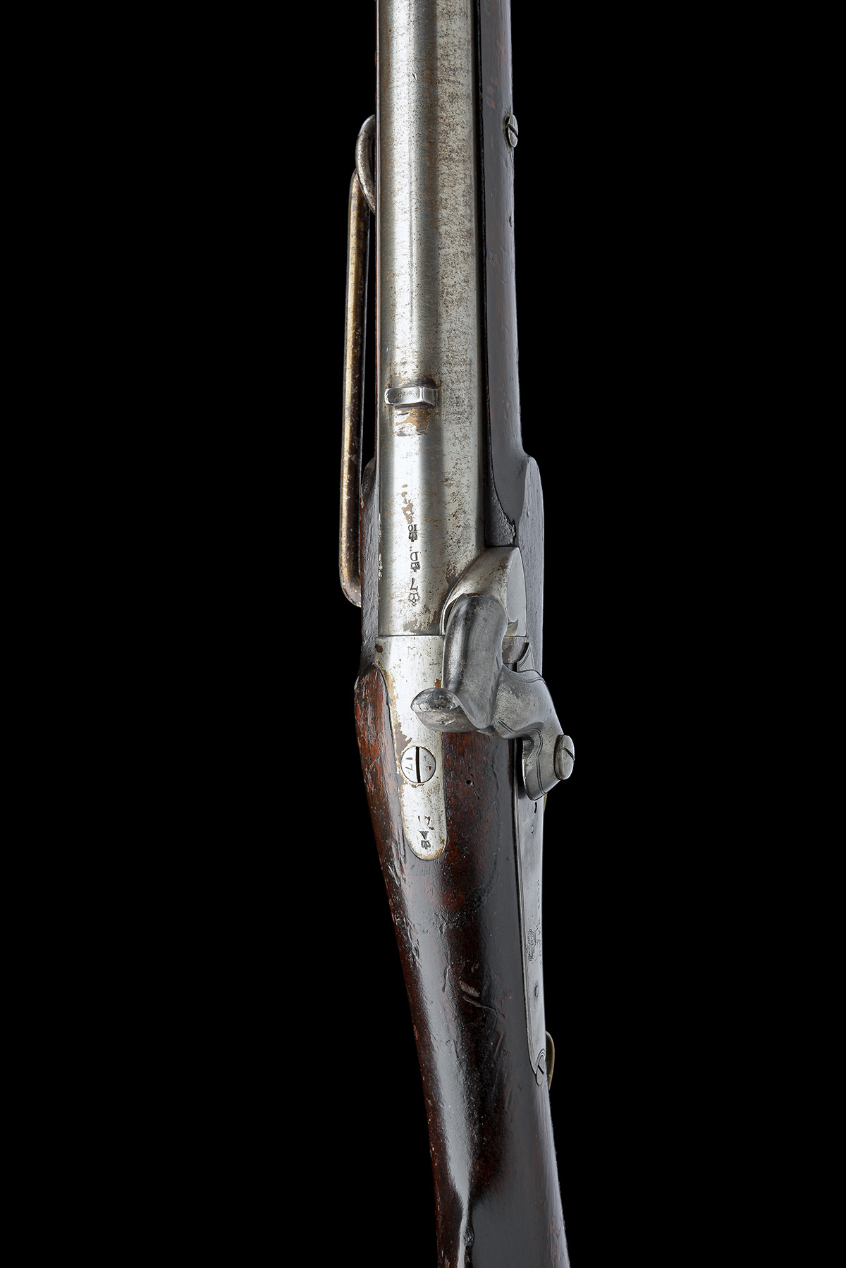 AN EXCEPTIONALLY RARE AND GOOD .73 FIRST PATTERN PERCUSSION VICTORIA CARBINE, CIRCA 1838, serial no. - Image 6 of 10