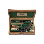 A FINE CASED 120-BORE BEAUMONT ADAMS DOUBLE ACTION PERCUSSION REVOLVER RETAILED BY JOHN BLANCH,