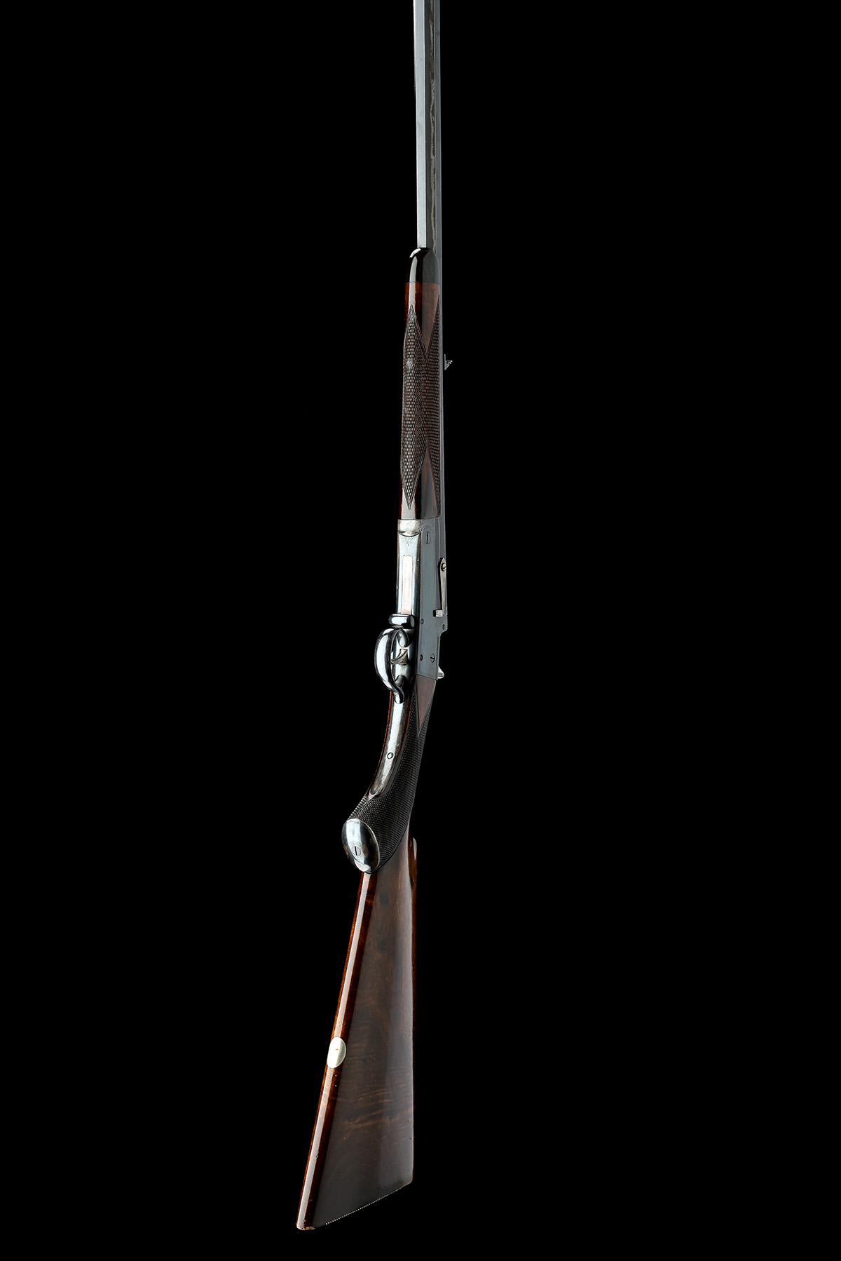 AN UNSIGNED BIRMINGHAM .297 / .250 (ROOK) SINGLE-BARRELLED SIDELEVER HAMMER ROOK RIFLE, serial no. - Image 8 of 8