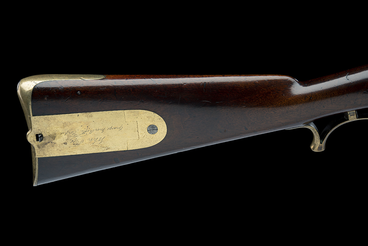 A .700 BAKER TYPE FLINTLOCK RIFLE BY BECKWITH, MARKED TO THE GRAY'S INN RIFLE CORPS, CIRCA 1798, - Image 7 of 9