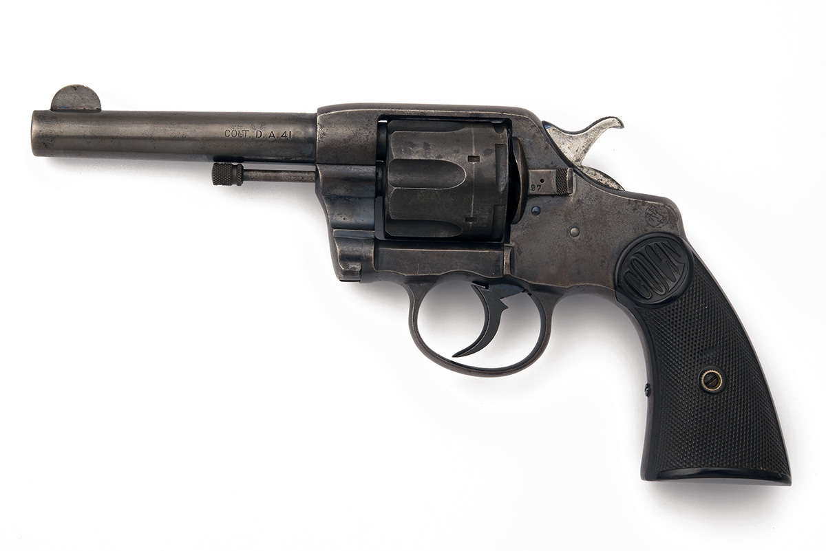 A .41 COLT MODEL '1896' DOUBLE ACTION REVOLVER, serial no. 240292, for 1904, with blued 4 1/2in.