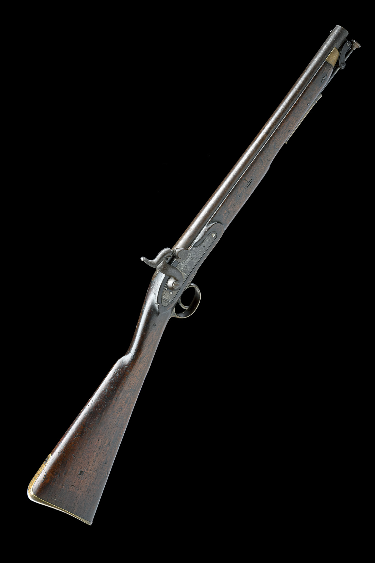 A .66 PATTERN 1847 PERCUSSION PAGET CAVALRY CARBINE MARKED 'R.C.H. 380', CIRCA 1848, with 16in.