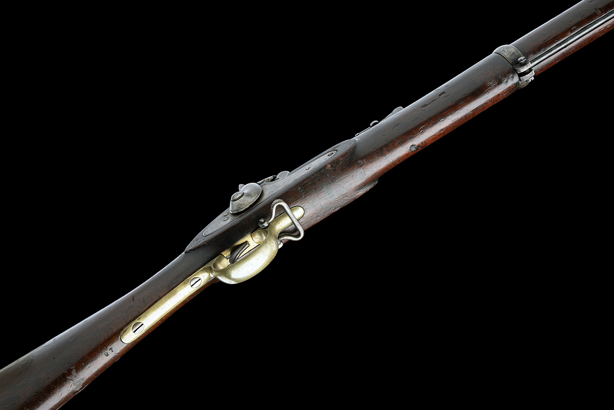 A EXCEPTIONALLY RARE .577 LANCASTER OVAL BORE 3-BAND GOVERNMENT TRIALS RIFLE , EX-ENFIELD PATTERN - Image 3 of 10