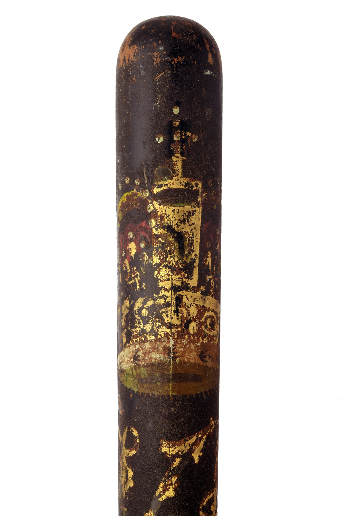 A VICTORIAN PAINTED POLICE TRUNCHEON TO THE PARISH OF BUCKLAND, circa 1860, 18 1/4in. overall and of - Image 3 of 3