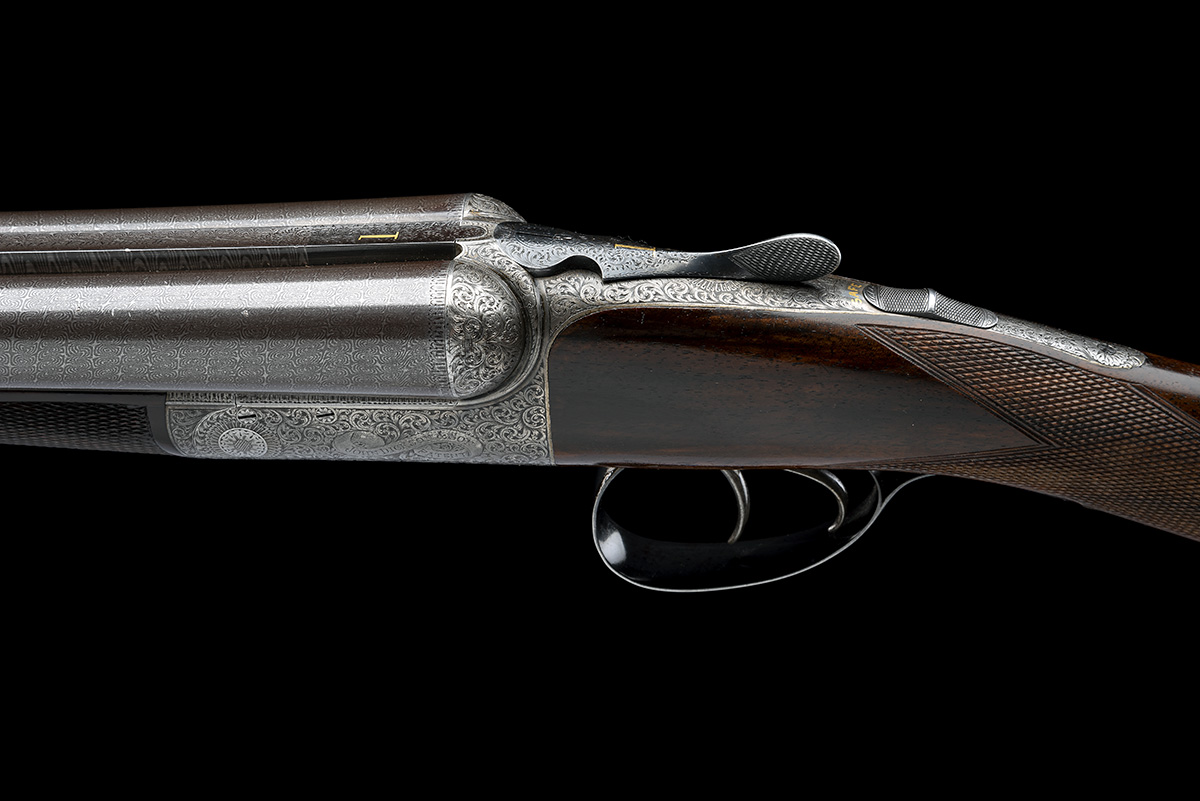 JOHN DICKSON & SON A 12-BORE 1887 PATENT 'ROUND-ACTION' TRIGGERPLATE-ACTION EJECTOR, serial no. - Image 4 of 11