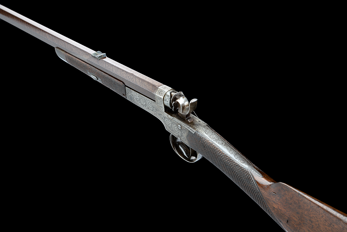 A 100-BORE NEEDLEFIRE SINGLE-SHOT SPORTING RIFLE OF RIGBY TYPE, SIGNED PARKER FIELD & SONS, serial - Image 5 of 9