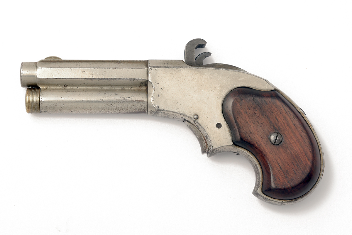 A SCARCE .32 (RIMFIRE) (EXTRA SHORT) REMINGTON RIDER MAGAZINE REPEATING POCKET PISTOL, CIRCA 1875, - Image 2 of 3