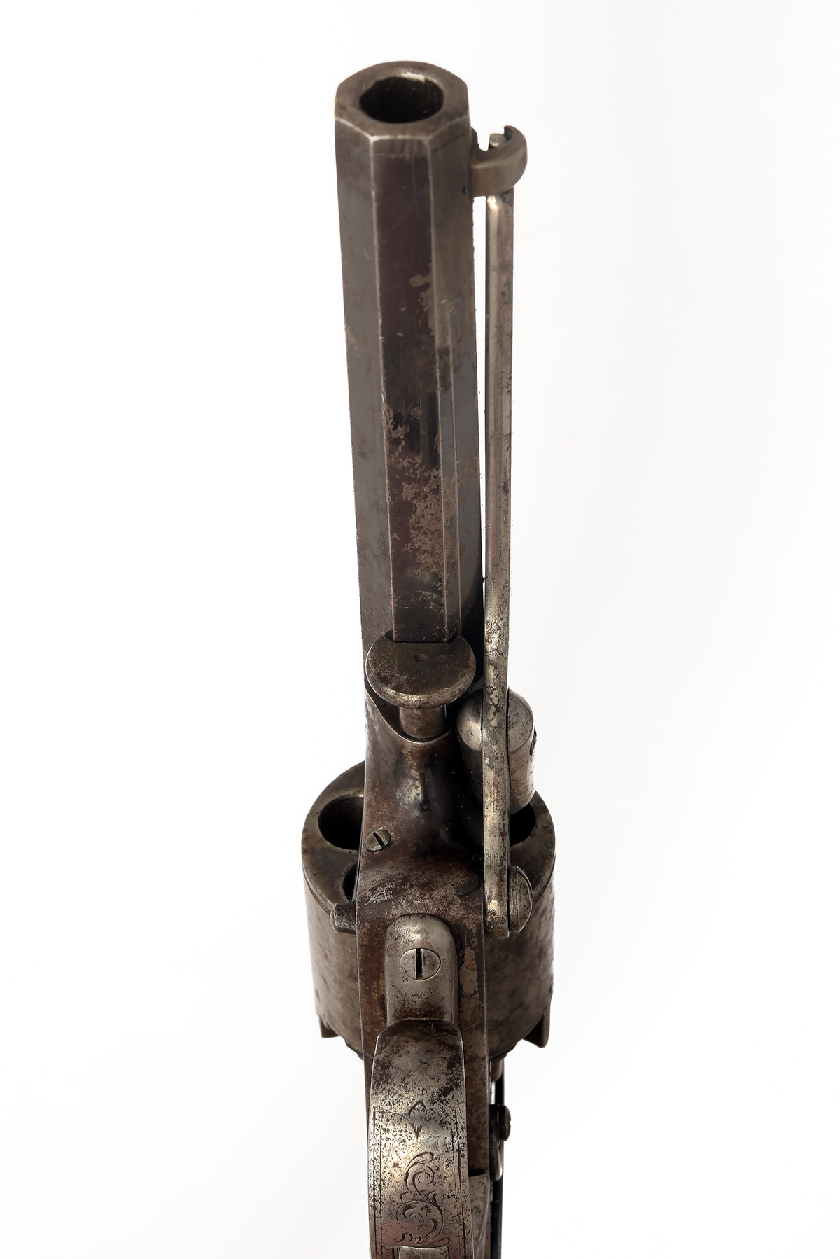 A CASED 80-BORE TRANTER THIRD MODEL DOUBLE TRIGGER PERCUSSION REVOLVER, CIRCA 1860, serial no. - Image 5 of 8