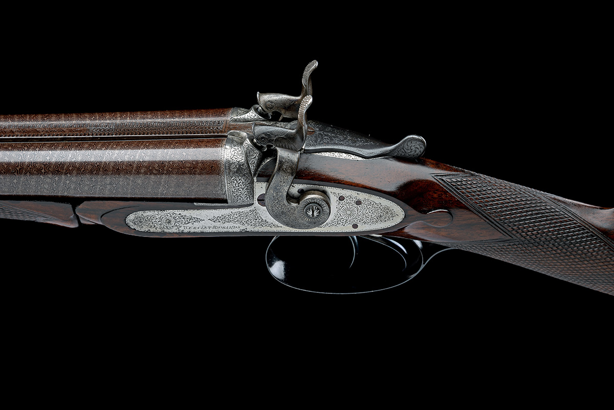 WESTLEY RICHARDS A 16-BORE 1871 PATENT SNAP-ACTION TOPLEVER BAR-IN-WOOD HAMMERGUN, serial no. 12799, - Image 4 of 8