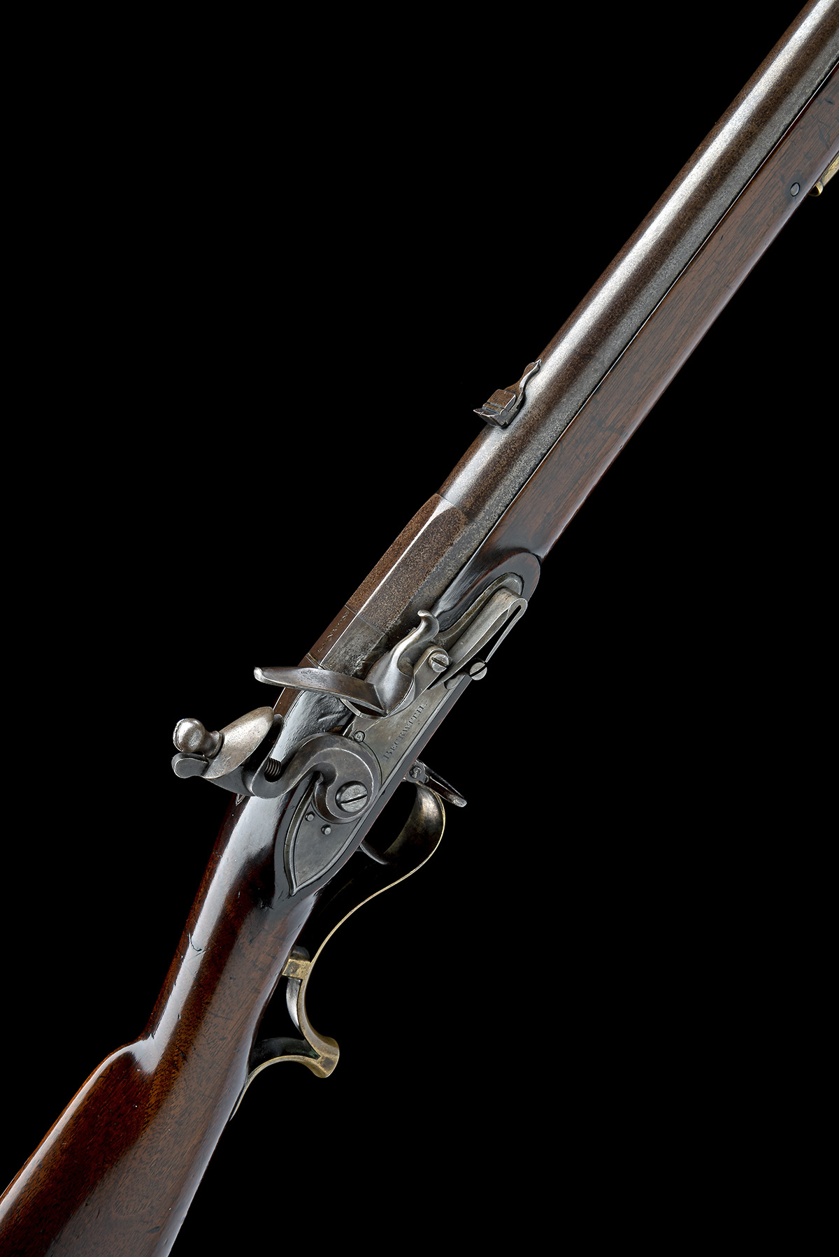 A .700 BAKER TYPE FLINTLOCK RIFLE BY BECKWITH, MARKED TO THE GRAY'S INN RIFLE CORPS, CIRCA 1798,