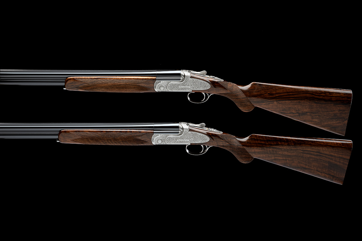 WILLIAM EVANS A PAIR OF 20-BORE (3IN.) 'ST. JAMES' SINGLE-TRIGGER SIDEPLATED OVER AND UNDER - Image 2 of 11