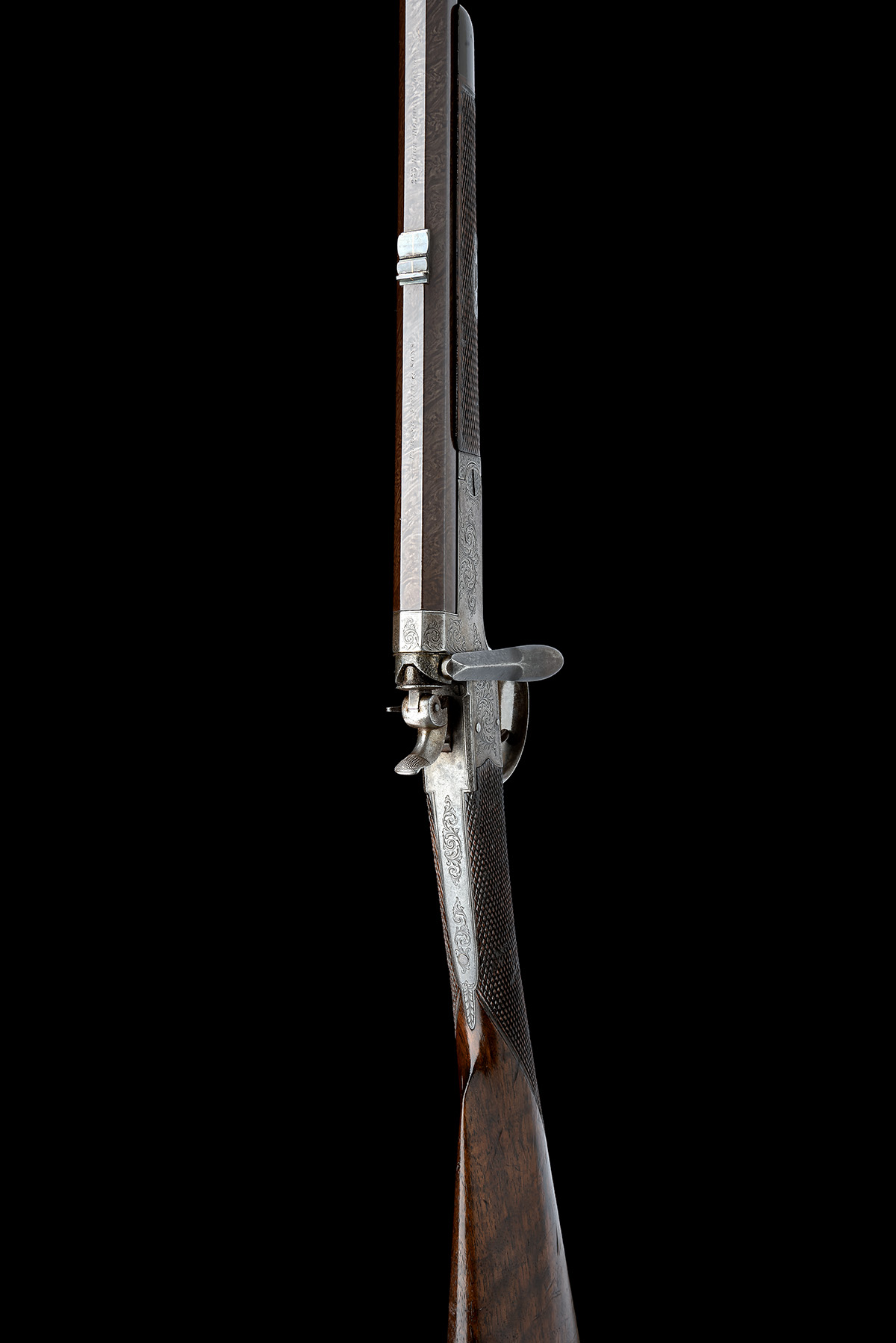 A 100-BORE NEEDLEFIRE SINGLE-SHOT SPORTING RIFLE OF RIGBY TYPE, SIGNED PARKER FIELD & SONS, serial - Image 6 of 9