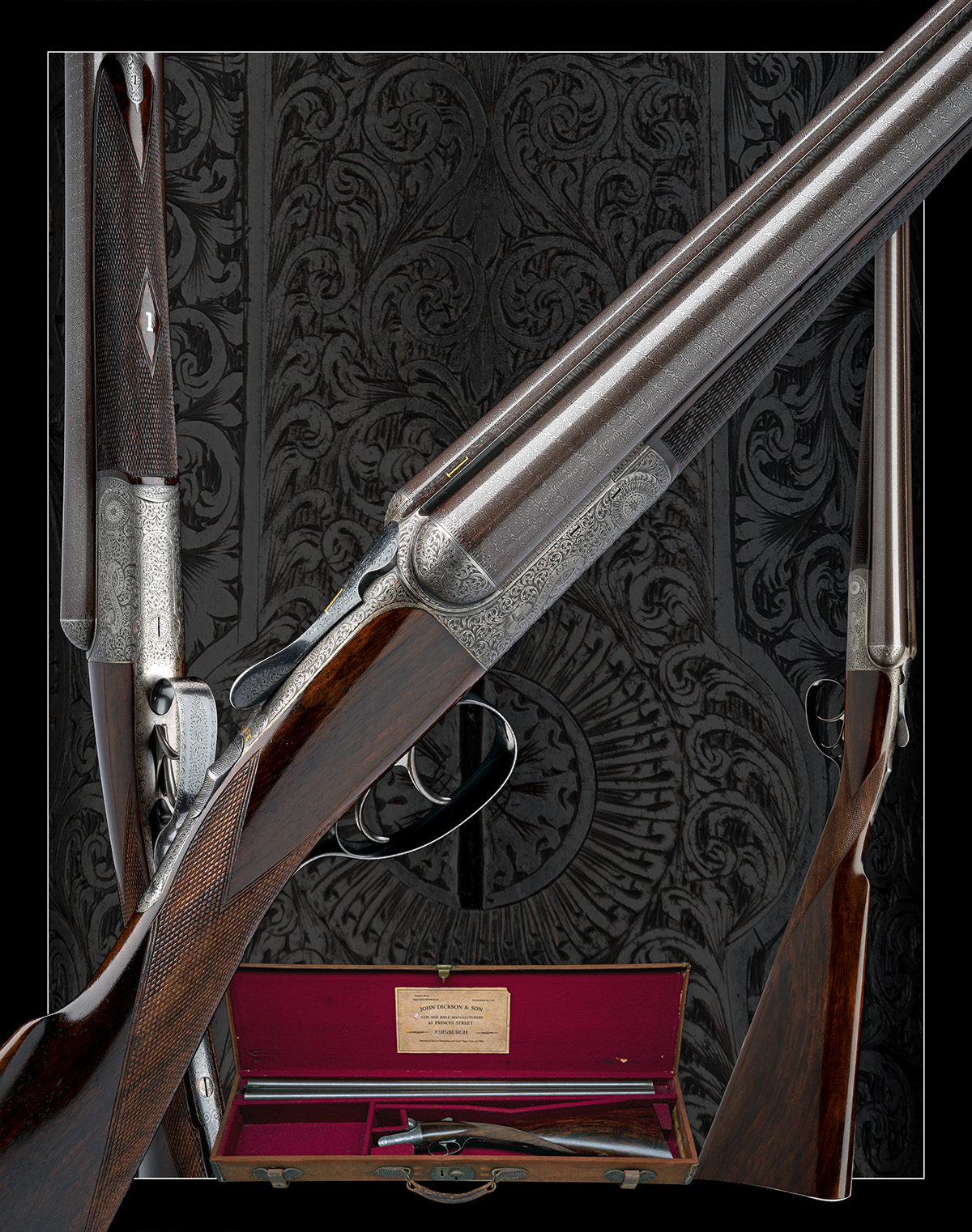 JOHN DICKSON & SON A 12-BORE 1887 PATENT 'ROUND-ACTION' TRIGGERPLATE-ACTION EJECTOR, serial no. - Image 11 of 11