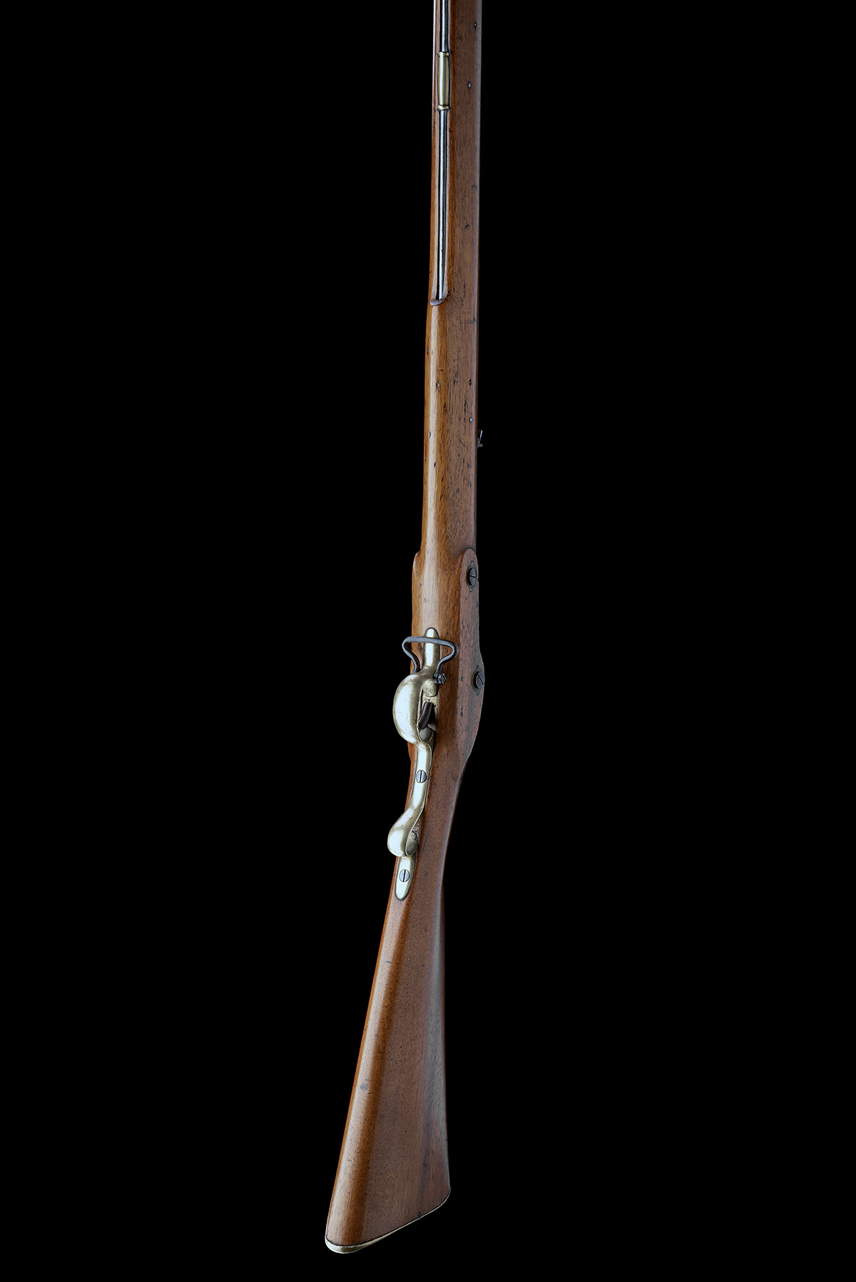 A GOOD .65 BRUNSWICK TYPE PERCUSSION RIFLE CIRCA 1845, serial no. 8, with 30in. barrel rifled for - Image 8 of 9