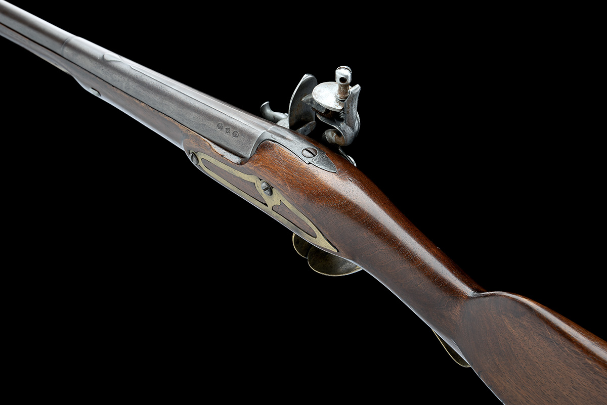 A 14-BORE FULL-STOCKED FLINTLOCK SPORTING GUN, SIGNATURE ERASED, CIRCA 1760, no visible serial - Image 8 of 9