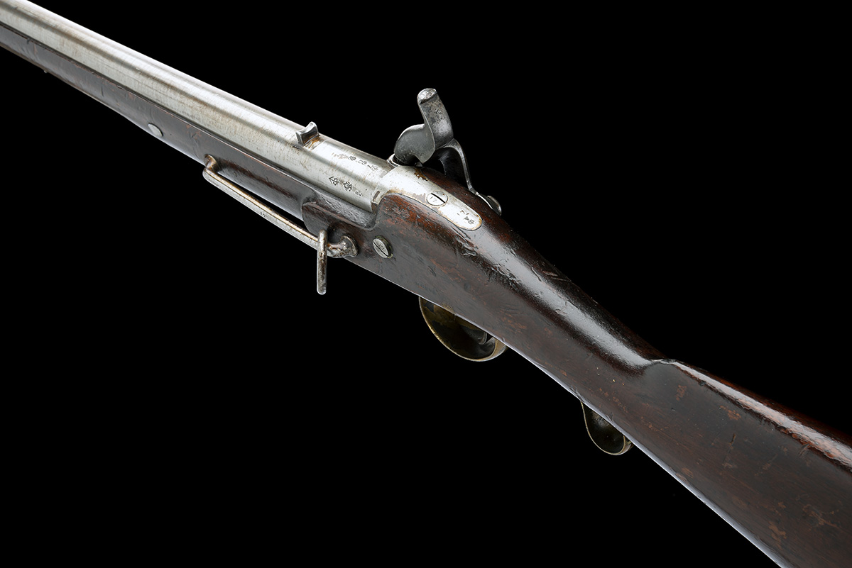 AN EXCEPTIONALLY RARE AND GOOD .73 FIRST PATTERN PERCUSSION VICTORIA CARBINE, CIRCA 1838, serial no. - Image 5 of 10