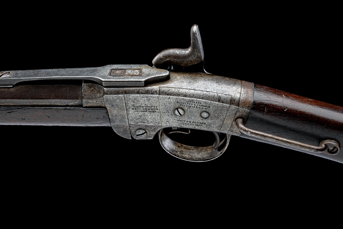 A .50 SMITHS PATENT CAPPING BREECH LOADING CARBINE OF THE AMERICAN CIVIL WAR, CIRCA 1863, serial no. - Image 7 of 8