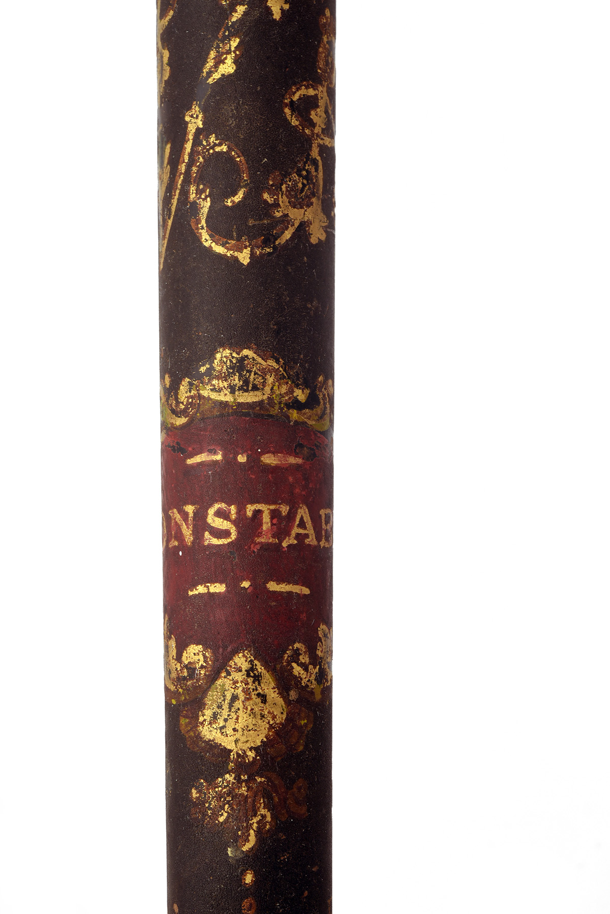 A VICTORIAN PAINTED POLICE TRUNCHEON TO THE PARISH OF BUCKLAND, circa 1860, 18 1/4in. overall and of - Image 2 of 3