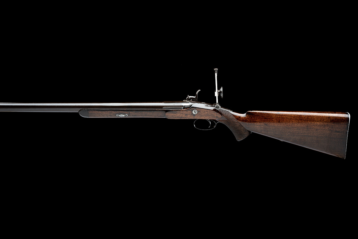 A .457 PERCUSSION METFORD-RIFLED MATCH RIFLE BY GEORGE GIBBS, BRISTOL, serial no. 1185, circa - Image 2 of 9