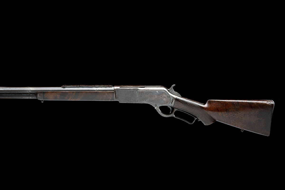 A SCARCE .45-75 (WIN) WINCHESTER MODEL 1876 SPECIAL ORDER RIFLE, serial no. 47361, for 1884, with - Image 2 of 8