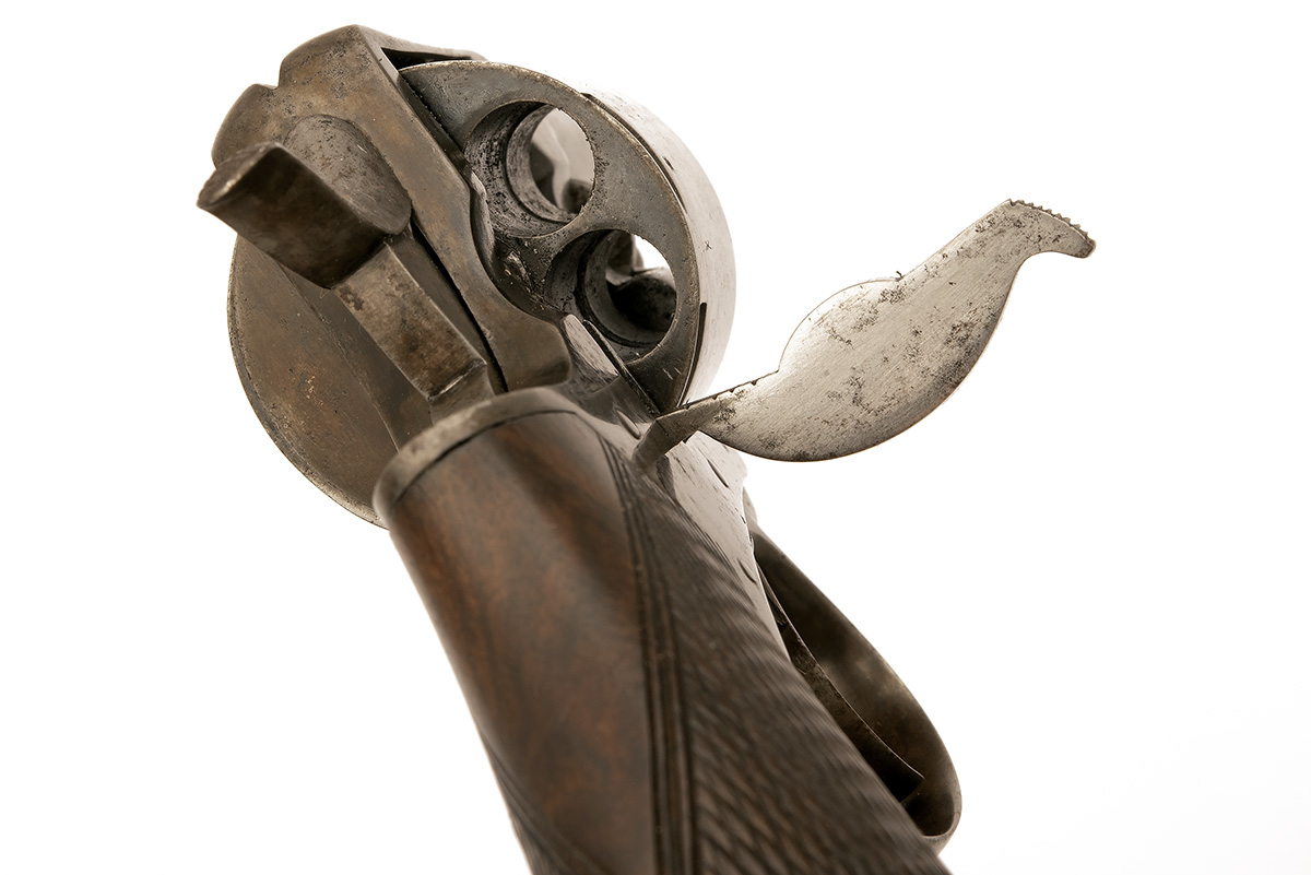 A .450 R.I.C. STYLE REVOLVER SIGNED C. SMITH & SONS, NEWARK, serial no. 6306, circa 1885, with ovoid - Image 3 of 4