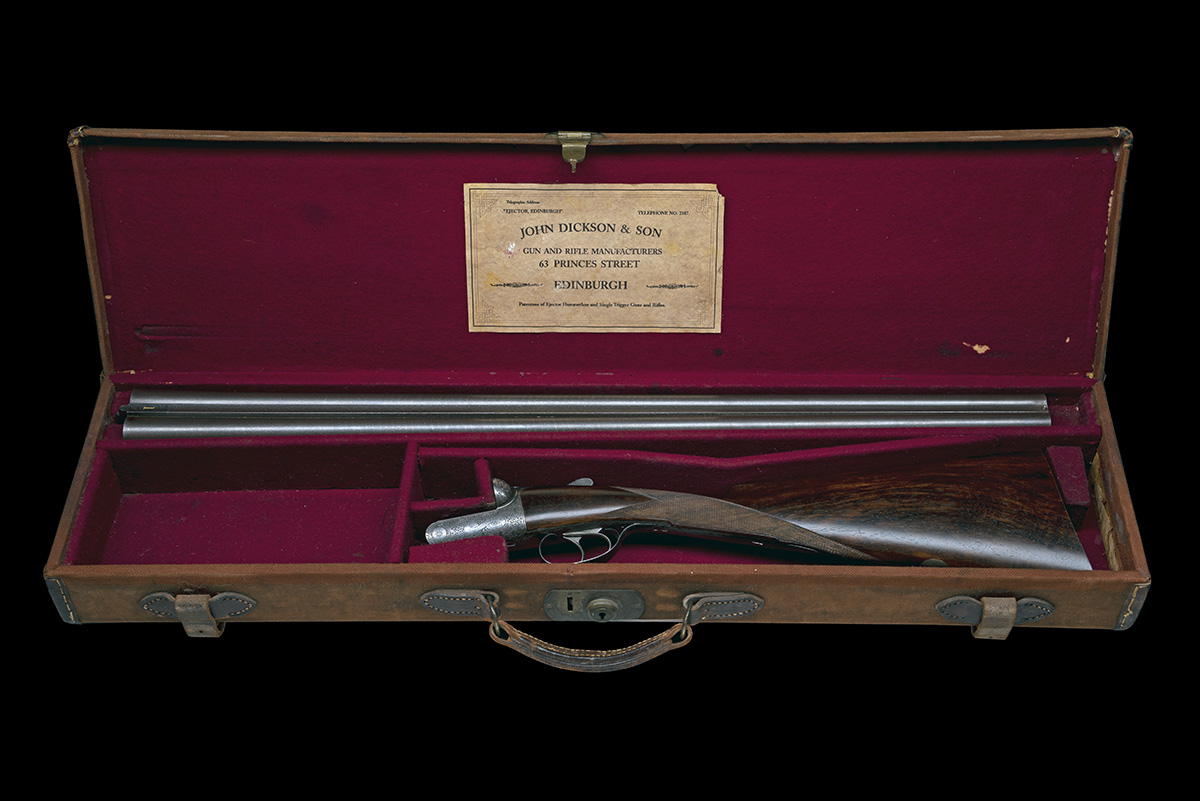 JOHN DICKSON & SON A 12-BORE 1887 PATENT 'ROUND-ACTION' TRIGGERPLATE-ACTION EJECTOR, serial no. - Image 9 of 11