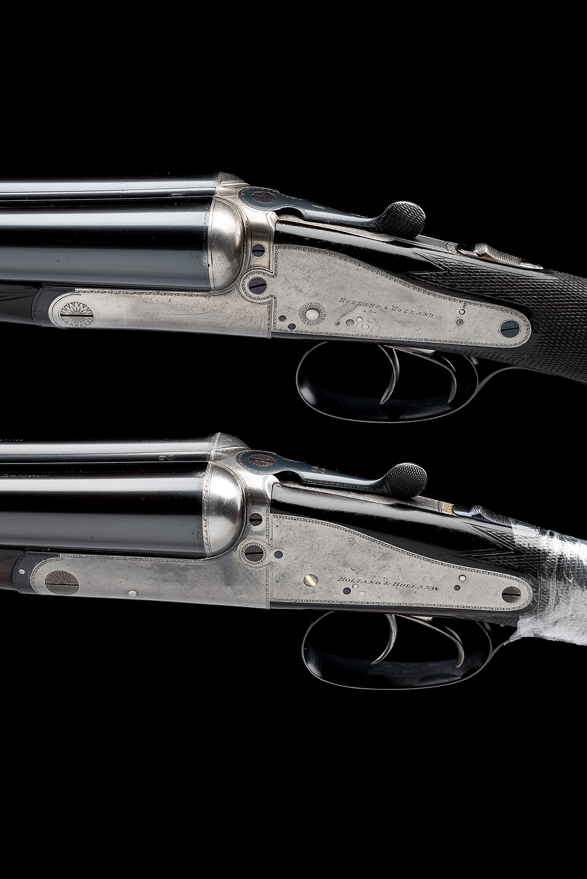 HOLLAND & HOLLAND A COMPOSED PAIR OF 12-BORE 'NO.3 GRADE' BACK-ACTION SIDELOCK EJECTORS, serial - Image 7 of 11