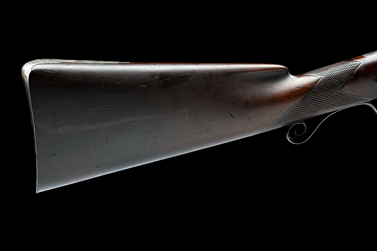 A FINE 10-BORE FLINTLOCK SPORTING MUSKET SIGNED MACLAUCHLAN, EDINBURGH, WITH INLAID TURKISH - Image 5 of 10