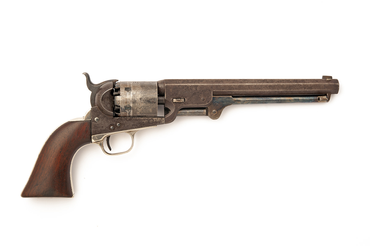 A CASED .36 COLT MODEL 1851 NAVY PERCUSSION REVOLVER, serial no. 52039, circa 1856, with 7 1/2in.