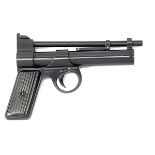 A GOOD .177 WEBLEY & SCOTT PRE-WAR 'JUNIOR' AIR-PISTOL WITH TIN-PLATE GRIPS, serial no. J22273,